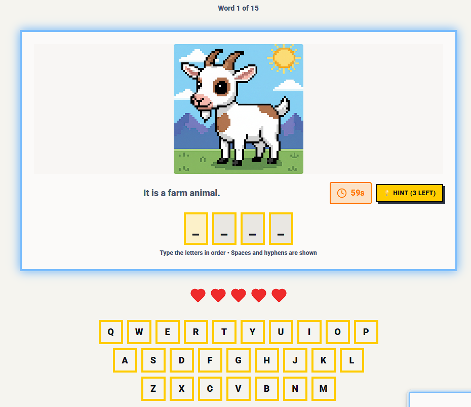 Spelling Challenge: Enhanced Definitions & Rewards screenshot 1